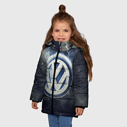 Куртка зимняя для девочки Wolksvagen Storm, цвет: 3D-черный — фото 2