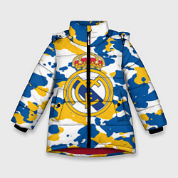 Куртка зимняя для девочки Real Madrid: Camo, цвет: 3D-красный