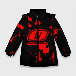 Куртка зимняя для девочки OOMPH!, цвет: 3D-черный