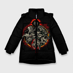 Куртка зимняя для девочки Berserk Devils, цвет: 3D-черный