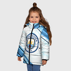 Куртка зимняя для девочки Manchester city, цвет: 3D-светло-серый — фото 2