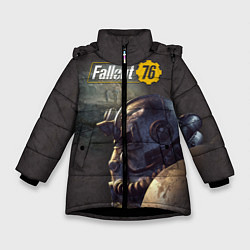Куртка зимняя для девочки Fallout 76, цвет: 3D-черный