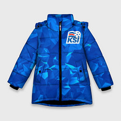 Куртка зимняя для девочки KSI Iceland Winter, цвет: 3D-черный