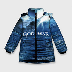Куртка зимняя для девочки God of War: Sea ​​rage, цвет: 3D-черный