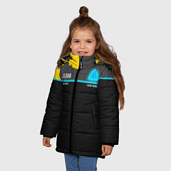 Куртка зимняя для девочки JB300 Android, цвет: 3D-черный — фото 2