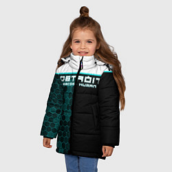 Куртка зимняя для девочки Detroit: Cyber Hexagons, цвет: 3D-черный — фото 2