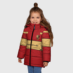 Куртка зимняя для девочки Porsche Design, цвет: 3D-светло-серый — фото 2