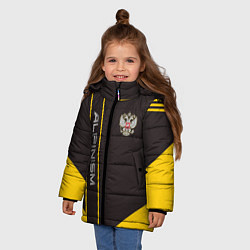 Куртка зимняя для девочки Alpinism: Yellow Russia, цвет: 3D-красный — фото 2