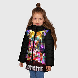 Куртка зимняя для девочки Fortnite: Battle Royale, цвет: 3D-черный — фото 2