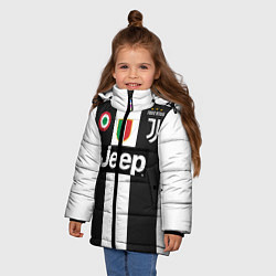 Куртка зимняя для девочки FC Juventus 18-19, цвет: 3D-красный — фото 2