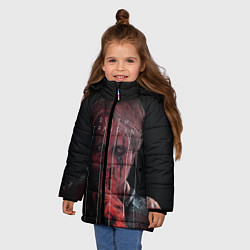 Куртка зимняя для девочки Death Stranding, цвет: 3D-черный — фото 2