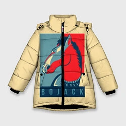 Куртка зимняя для девочки BoJack Obey, цвет: 3D-черный