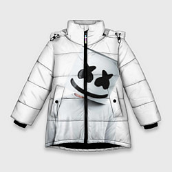 Куртка зимняя для девочки Marshmallow: White Only, цвет: 3D-черный