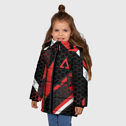 Куртка зимняя для девочки CS:GO CYREX CARBON, цвет: 3D-красный — фото 2