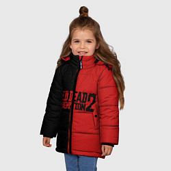 Куртка зимняя для девочки RDD 2: Black & Red, цвет: 3D-черный — фото 2