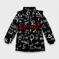 Куртка зимняя для девочки E=mc2: Black Style, цвет: 3D-черный
