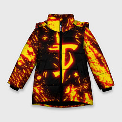 Куртка зимняя для девочки DOOM: The Crucible, цвет: 3D-черный