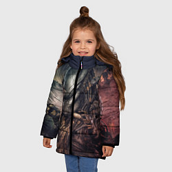 Куртка зимняя для девочки Merciless Predator, цвет: 3D-черный — фото 2