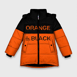 Куртка зимняя для девочки Orange Is the New Black, цвет: 3D-черный