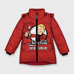 Куртка зимняя для девочки Nuka Cola: Ice Cold, цвет: 3D-красный