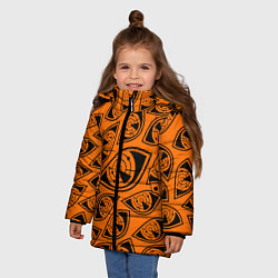 Куртка зимняя для девочки R6S: Orange Pulse Eyes, цвет: 3D-черный — фото 2