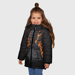 Куртка зимняя для девочки PUBG: Flame Soldier, цвет: 3D-красный — фото 2