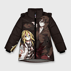 Куртка зимняя для девочки Angels of Death, цвет: 3D-светло-серый