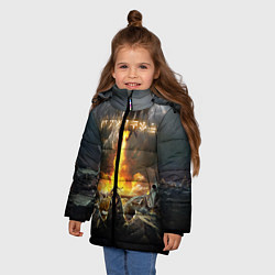 Куртка зимняя для девочки TES: Dragon Flame, цвет: 3D-красный — фото 2