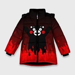 Куртка зимняя для девочки Kumamon: Hell Flame, цвет: 3D-черный
