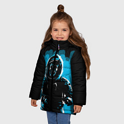 Куртка зимняя для девочки Dead Space, цвет: 3D-черный — фото 2
