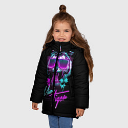 Куртка зимняя для девочки Miami Tiger, цвет: 3D-черный — фото 2