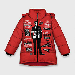 Куртка зимняя для девочки Мориарти, цвет: 3D-красный