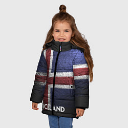 Куртка зимняя для девочки Iceland Style, цвет: 3D-черный — фото 2