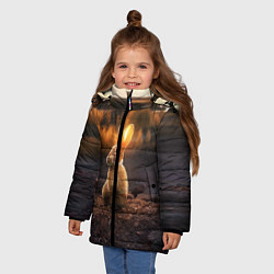 Куртка зимняя для девочки Солнечный зайчик, цвет: 3D-красный — фото 2