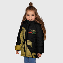 Куртка зимняя для девочки GUSSI: Gold Edition, цвет: 3D-черный — фото 2