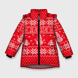 Зимняя куртка для девочки Новогодняя Даша