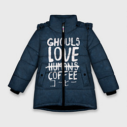 Зимняя куртка для девочки Ghouls Love Coffee