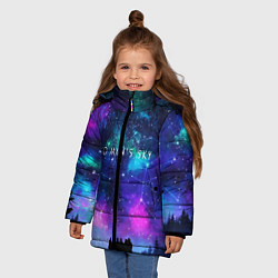 Куртка зимняя для девочки No Man's Sky: Space Vision, цвет: 3D-черный — фото 2