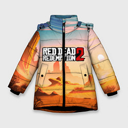 Куртка зимняя для девочки RDR 2: Wild West, цвет: 3D-черный