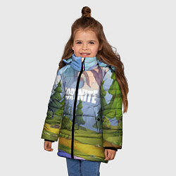 Куртка зимняя для девочки Fortnite: Forest View, цвет: 3D-черный — фото 2