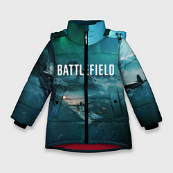 Куртка зимняя для девочки Battlefield: Sea Force, цвет: 3D-красный