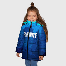 Куртка зимняя для девочки Fortnite: Blue Forest, цвет: 3D-черный — фото 2