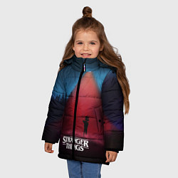 Куртка зимняя для девочки Stranger Things: Red Lantern, цвет: 3D-черный — фото 2