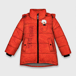 Куртка зимняя для девочки Карманный токийский гуль, цвет: 3D-светло-серый
