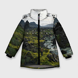 Куртка зимняя для девочки Death Stranding: Green World, цвет: 3D-светло-серый