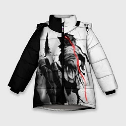 Куртка зимняя для девочки Убийца Гоблинов, цвет: 3D-светло-серый