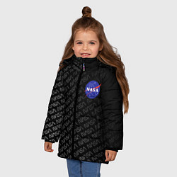 Куртка зимняя для девочки NASA: Dark Space, цвет: 3D-черный — фото 2