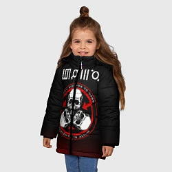 Куртка зимняя для девочки 30 Seconds to Mars, цвет: 3D-черный — фото 2