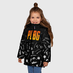 Куртка зимняя для девочки PUBG Master, цвет: 3D-черный — фото 2
