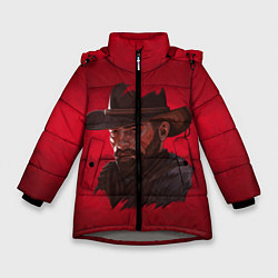Куртка зимняя для девочки Red Dead Redemption, цвет: 3D-светло-серый